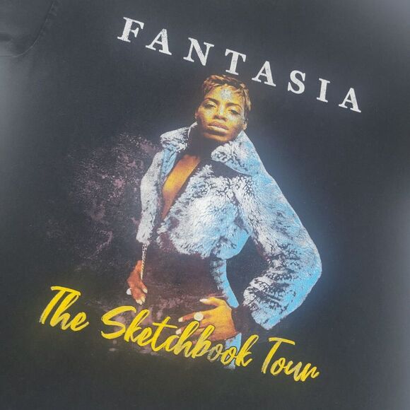 Fantasia The Sketchbook Tour T-Shirt Adult Size Large Black R&B Music Rap Tee - Picture 2 of 6